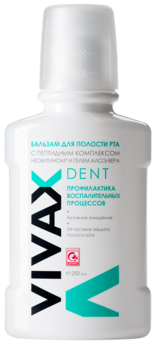 Бальзам противовоспалительный с Неовитином и гелем алоэ вера / VIVAX Dent 250 мл