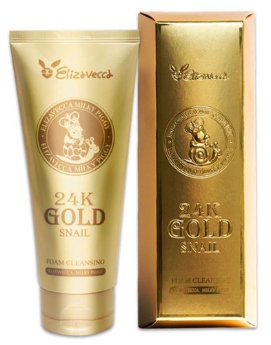 Пенка для умывания на основе улиточного муцина / 24k Gold Snail Cleansing Foam 180 мл